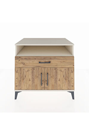 Kronos Şifonyer 2 Raflı Tek Çekmeceli 2 Kapaklı 88x59x80 Aytaşı-Çam