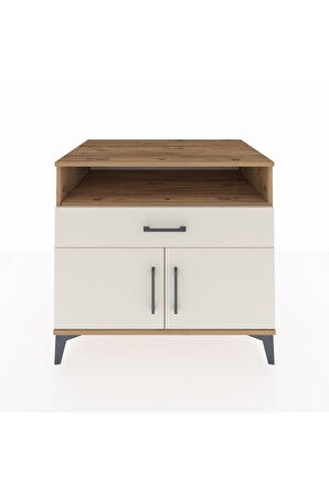 Kronos Şifonyer 2 Raflı Tek Çekmeceli 2 Kapaklı 88x59x80 Çam-Aytaşı