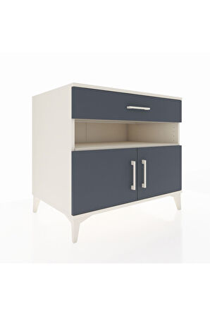 Kronos Şifonyer 2 Raflı Tek Çekmeceli 2 Kapaklı 88x59x80 Aytaşı-Antrasit