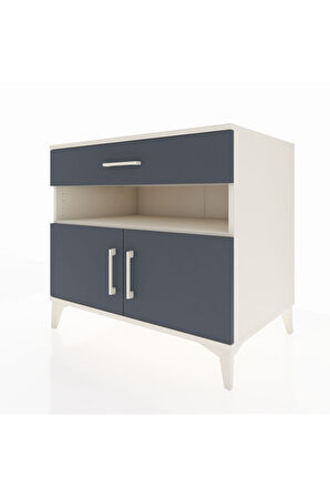 Kronos Şifonyer 2 Raflı Tek Çekmeceli 2 Kapaklı 88x59x80 Aytaşı-Antrasit