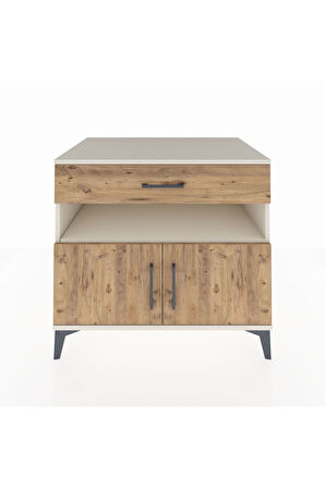 Kronos Şifonyer 2 Raflı Tek Çekmeceli 2 Kapaklı 88x59x80 Aytaşı-Çam