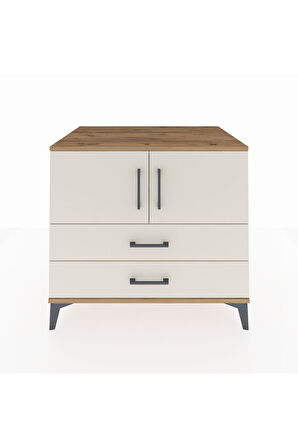 Kronos Şifonyer 2 Raflı 2 Çekmeceli 2 Kapaklı 88x59x80 Çam-Aytaşı