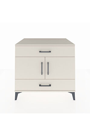 Kronos Şifonyer 2 Raflı 2 Çekmeceli 2 Kapaklı 88x59x80 Aytaşı-Aytaşı