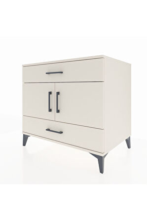 Kronos Şifonyer 2 Raflı 2 Çekmeceli 2 Kapaklı 88x59x80 Aytaşı-Aytaşı