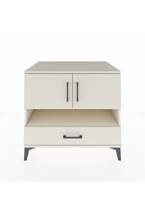 Kronos Şifonyer 3 Raflı Tek Çekmeceli 2 Kapaklı 88x59x80 Aytaşı-Aytaşı