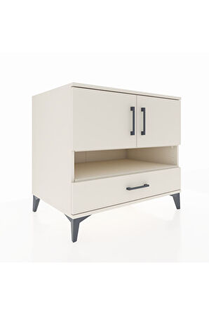 Kronos Şifonyer 3 Raflı Tek Çekmeceli 2 Kapaklı 88x59x80 Aytaşı-Aytaşı