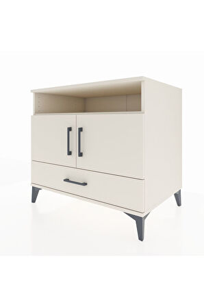 Kronos Şifonyer 3 Raflı Tek Çekmeceli 2 Kapaklı 88x59x80 Aytaşı-Aytaşı