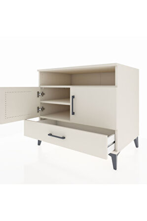 Kronos Şifonyer 3 Raflı Tek Çekmeceli 2 Kapaklı 88x59x80 Aytaşı-Aytaşı