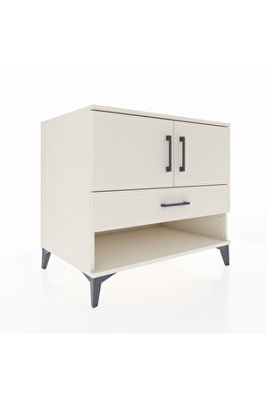 Kronos Şifonyer 2 Raflı Tek Çekmeceli 2 Kapaklı 88x59x80 Aytaşı-Aytaşı