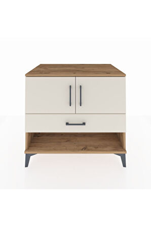 Kronos Şifonyer 2 Raflı Tek Çekmeceli 2 Kapaklı 88x59x80 Çam-Aytaşı