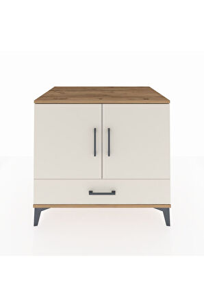 Kronos Şifonyer 2 Raflı Tek Çekmeceli 2 Kapaklı 88x59x80 Çam-Aytaşı