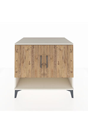 Kronos Şifonyer 2 Raflı 2 Kapaklı 88x59x80 Aytaşı-Çam