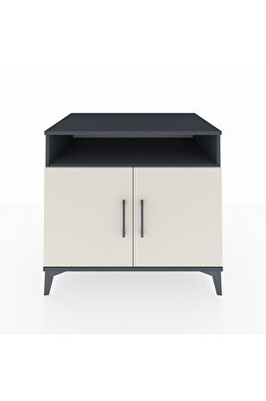 Kronos Şifonyer 2 Raflı 2 Kapaklı 88x59x80 Antrasit-Aytaşı