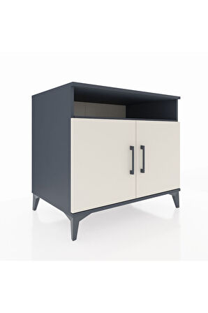 Kronos Şifonyer 2 Raflı 2 Kapaklı 88x59x80 Antrasit-Aytaşı