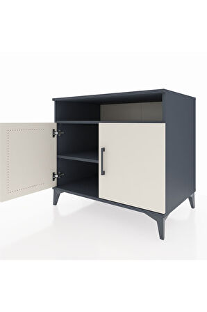 Kronos Şifonyer 2 Raflı 2 Kapaklı 88x59x80 Antrasit-Aytaşı