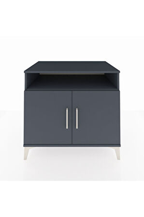 Kronos Şifonyer 2 Raflı 2 Kapaklı 88x59x80 Antrasit-Antrasit