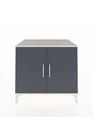 Kronos Şifonyer 2 Raflı 2 Kapaklı 88x59x80 Aytaşı-Antrasit