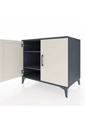 Kronos Şifonyer 2 Raflı 2 Kapaklı 88x59x80 Antrasit-Aytaşı