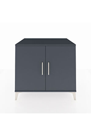 Kronos Şifonyer 2 Raflı 2 Kapaklı 88x59x80 Antrasit-Antrasit