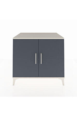 Kronos Şifonyer Tek Raflı 2 Kapaklı 88x59x80 Aytaşı-Antrasit