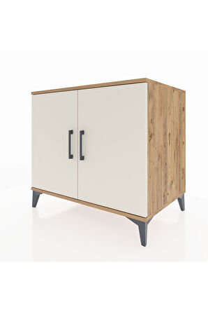 Kronos Şifonyer Tek Raflı 2 Kapaklı 88x59x80 Çam-Aytaşı