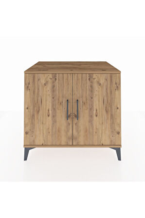 Kronos Şifonyer Tek Raflı 2 Kapaklı 88x59x80 Çam-Çam