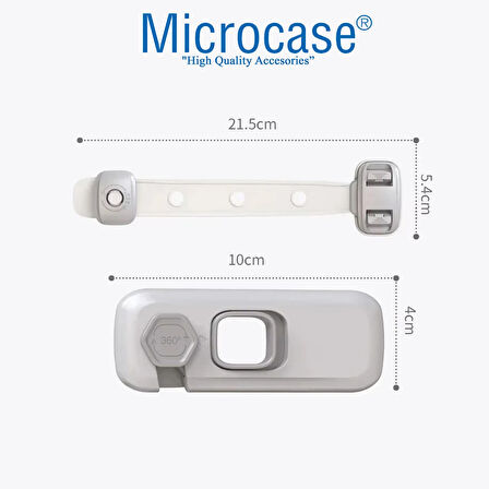 Microcase Sert Plastik Kendinden Yapışkanlı Çok Amaçlı Buzdolabı Raf Çekmece Dolap Kapı Çekmece Kilidi  Çocuk Kilidi- BEYAZ AL5021 2 Adet