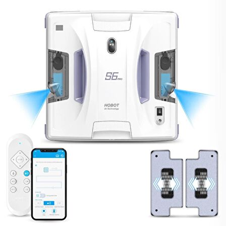 HOBOT S6PRO Cam Silme Robotu dakikada 600 kere hareket eden Moplar