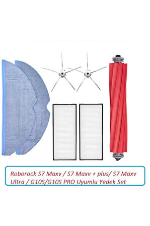 Roborock S7 Maxv / S7 Maxv + plus/ S7 Maxv Ultra / G10S/G10S PRO Uyumlu Yedek Set
