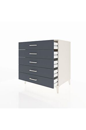 Kronos Şifonyer 5 Çekmeceli 88x59x96 Aytaşı-Antrasit