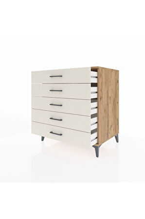 Kronos Şifonyer 5 Çekmeceli 88x59x96 Çam-Aytaşı