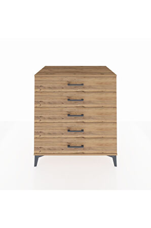 Kronos Şifonyer 5 Çekmeceli 88x59x96 Çam-Çam
