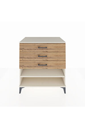 Kronos Şifonyer Tek Raflı 3 Çekmeceli 88x59x96 Aytaşı-Çam