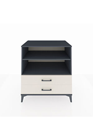 Kronos Şifonyer 2 Raflı 2 Çekmeceli 88x59x96 Antrasit-Aytaşı