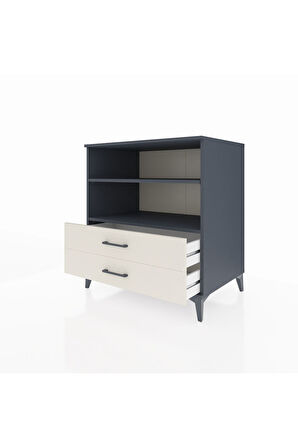 Kronos Şifonyer 2 Raflı 2 Çekmeceli 88x59x96 Antrasit-Aytaşı