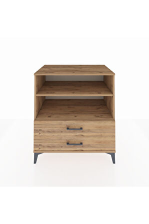Kronos Şifonyer 2 Raflı 2 Çekmeceli 88x59x96 Çam-Çam