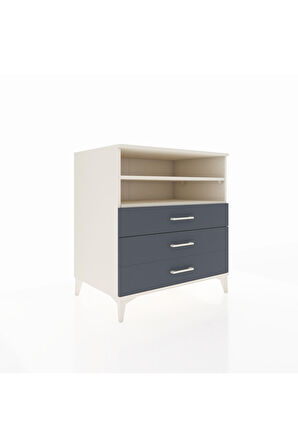Kronos Şifonyer 2 Raflı 3 Çekmeceli 88x59x96 Aytaşı-Antrasit