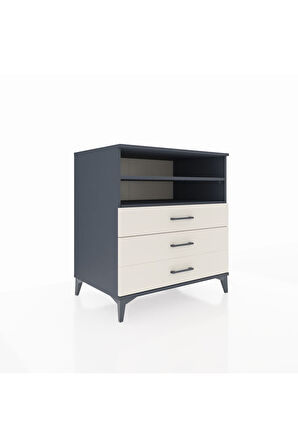 Kronos Şifonyer 2 Raflı 3 Çekmeceli 88x59x96 Antrasit-Aytaşı