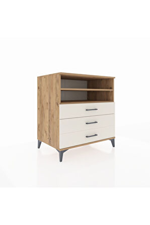 Kronos Şifonyer 2 Raflı 3 Çekmeceli 88x59x96 Çam-Aytaşı