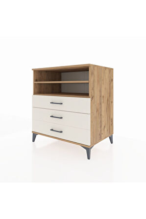 Kronos Şifonyer 2 Raflı 3 Çekmeceli 88x59x96 Çam-Aytaşı
