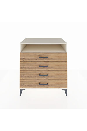 Kronos Şifonyer Tek Raflı 4 Çekmeceli 88x59x96 Aytaşı-Çam