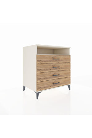 Kronos Şifonyer Tek Raflı 4 Çekmeceli 88x59x96 Aytaşı-Çam