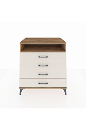 Kronos Şifonyer Tek Raflı 4 Çekmeceli 88x59x96 Çam-Aytaşı