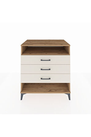 Kronos Şifonyer Tek Raflı 3 Çekmeceli 88x59x96 Çam-Aytaşı