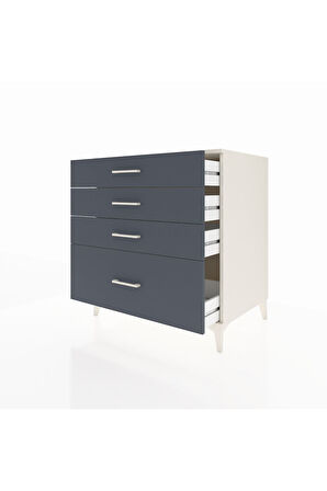 Kronos Şifonyer 4 Çekmeceli 88x59x96 Aytaşı-Antrasit