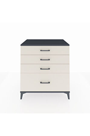 Kronos Şifonyer 4 Çekmeceli 88x59x96 Antrasit-Aytaşı