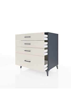 Kronos Şifonyer 4 Çekmeceli 88x59x96 Antrasit-Aytaşı