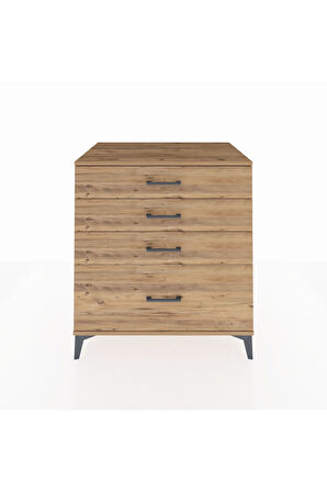 Kronos Şifonyer 4 Çekmeceli 88x59x96 Çam-Çam