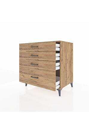 Kronos Şifonyer 4 Çekmeceli 88x59x96 Çam-Çam