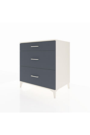 Kronos Şifonyer 3 Çekmeceli 88x59x96 Aytaşı-Antrasit